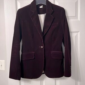J. Crew corduroy blazer maroon size 6